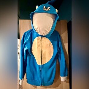 Sonic the Hedgehog Kids Blue Hooded Sweatshirt with Character Face